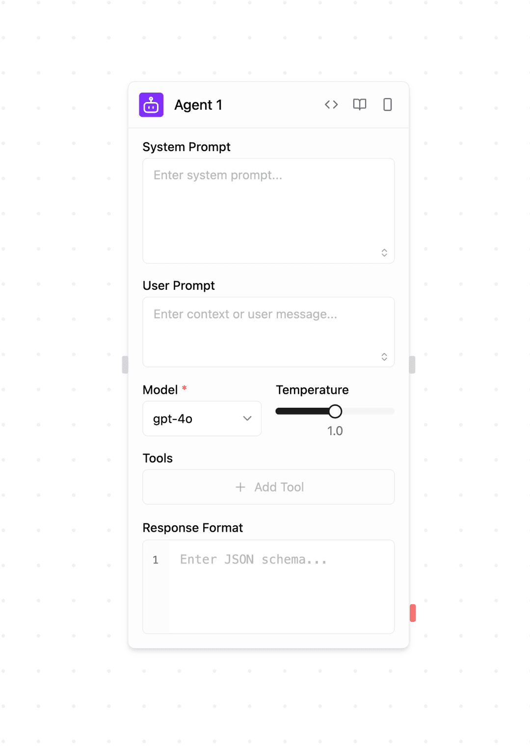 Agent Block Configuration