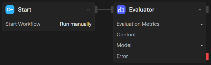 Evaluator Block Configuration