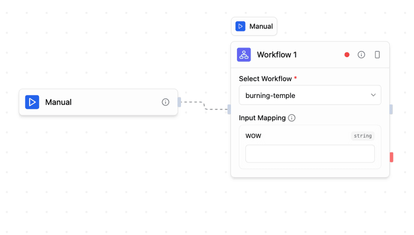 Workflow input mapping