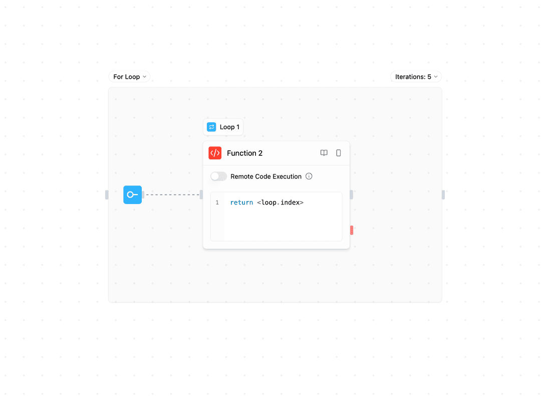 For Loop with iterations