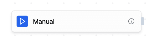 Manual trigger run button